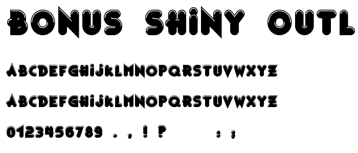 Bonus Shiny Outline font